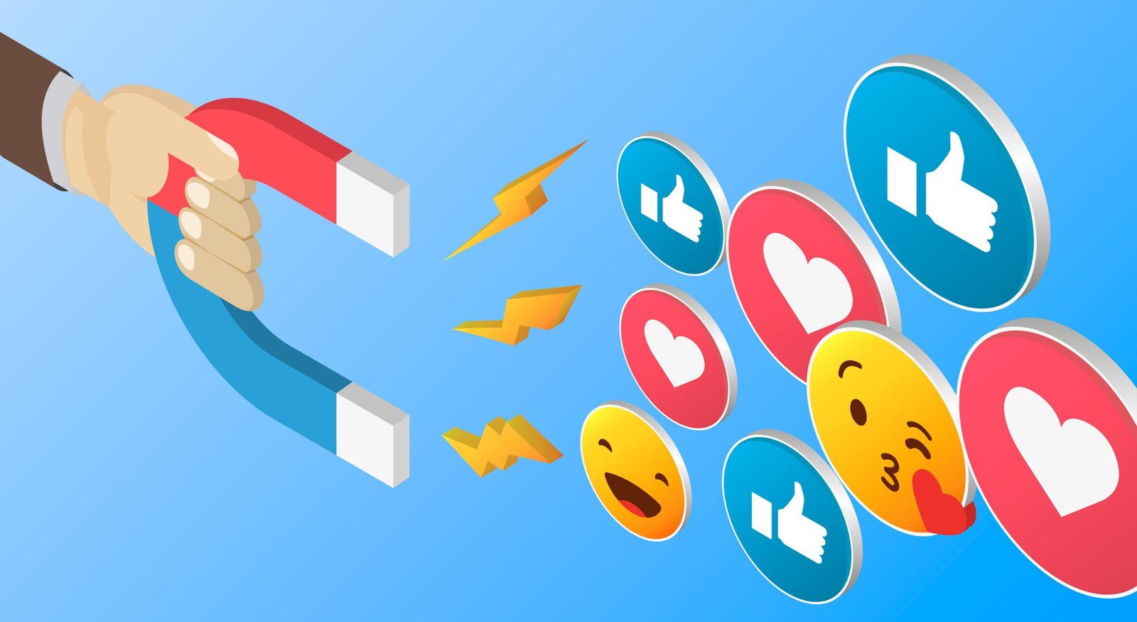 Social media engagement boosting reach and audience interaction.